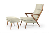 VIG Furniture Modrest Fulton - Modern Beige Lounge Chair & Ottoman VGCSLC-17050-BG-CH