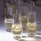 Tuscany Classics Stemless Flute Set - Buy 4 Get 6! Elegant, Break-Resistant, Dishwasher-Safe Glasses