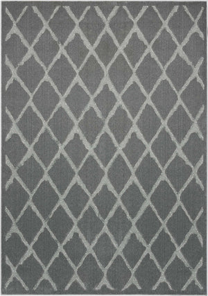 Nourison Michael Amini Gleam MA601 Machine Made Power-loomed Indoor only Area Rug Grey 9'3" x 12'9" 841491107720