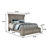 Pulaski Furniture Madison Ridge King Panel Bed in Heritage Taupe P091-BR-K3-PULASKI P091-BR-K3-PULASKI