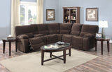 Porter Designs Ramsey Microfiber Sectional Transitional Reclining Sectional Brown 03-112C-23-6052-KIT