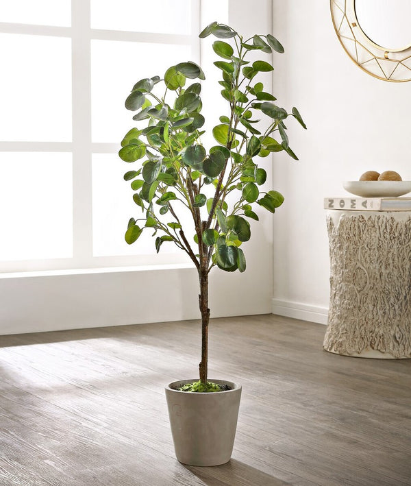 Faux Polyscias Fruticosa Potted Tree - Lush Indoor Decor, Low Maintenance, Perfect for Any Space!