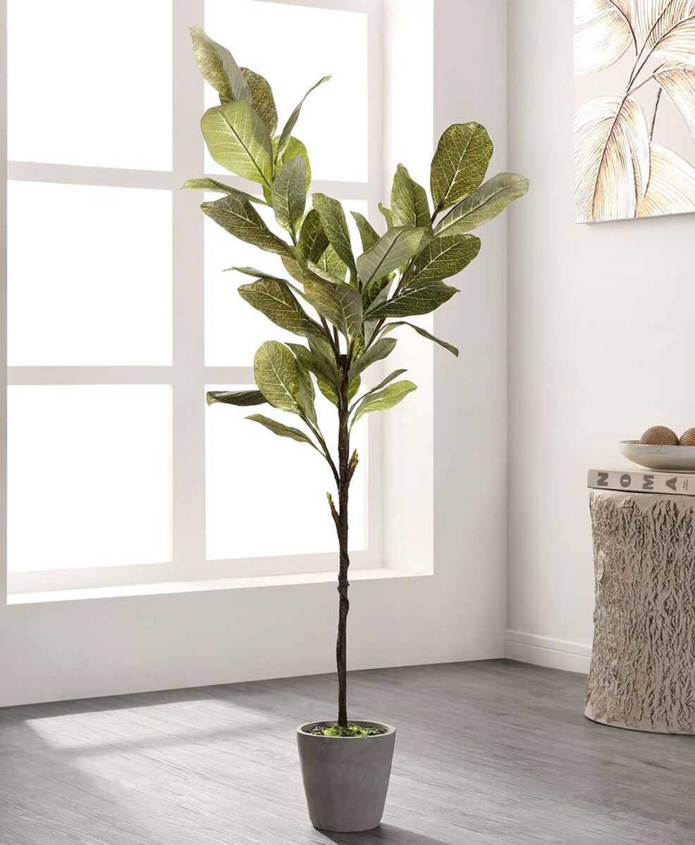 Faux Magnolia Potted Tree - Lush, Leafy Décor for Effortless Elegance Year-Round in Any Space
