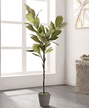 Faux Magnolia Potted Tree - Lush, Leafy Décor for Effortless Elegance Year-Round in Any Space