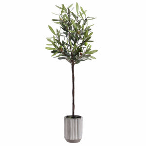 Faux Olive Potted Tree - Lush Mediterranean Decor, No Maintenance Greenery for Year-Round Beauty!