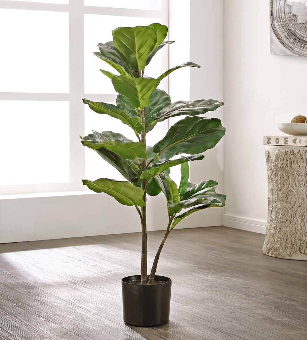 Faux Ficus Lyrata Potted Tree – Lush Artificial Plant for Year-Round Tropical Home Décor Bliss