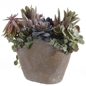 Faux Succulent Potted Plant - Stylish, Low-Maintenance Decor for a Lush, Year-Round Interior Charm