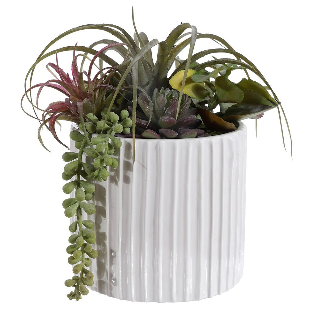Faux Mixed Succulent Potted Plant - Chic, Maintenance-Free Greenery for Dining Tables & Interiors!