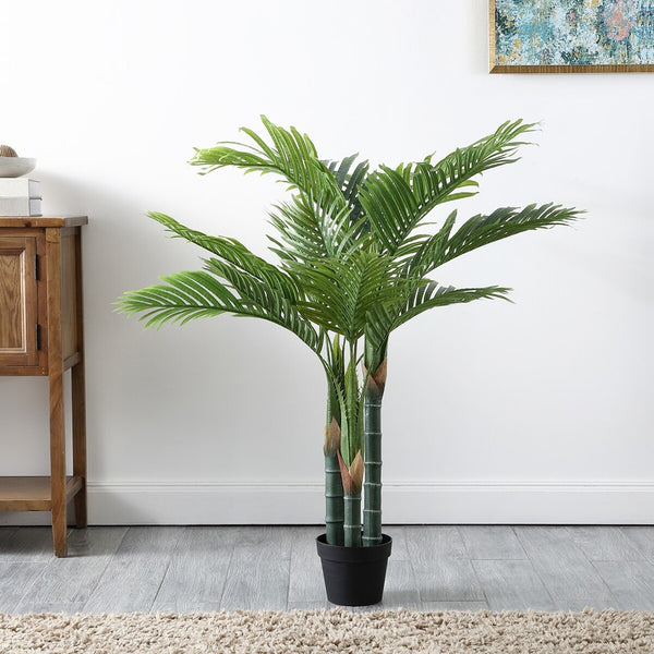 Safavieh Faux Golden Can Palm 49" Potted Tree Green Plastic / Polyester / Cement FXP2006A