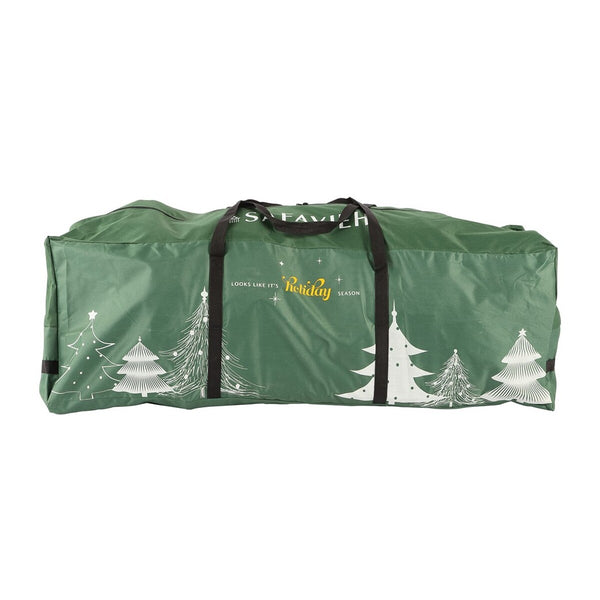 Safavieh 7.5 Ft, Green, Pre-Lit Artificial Christmas Tree With Pine Cones Green Plastic / Iron / Pine Cones FXP2017A