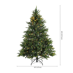 Safavieh 5.5 Ft, Green, Pre-Lit Artificial Christmas Tree Green Plastic / Iron FXP2018A