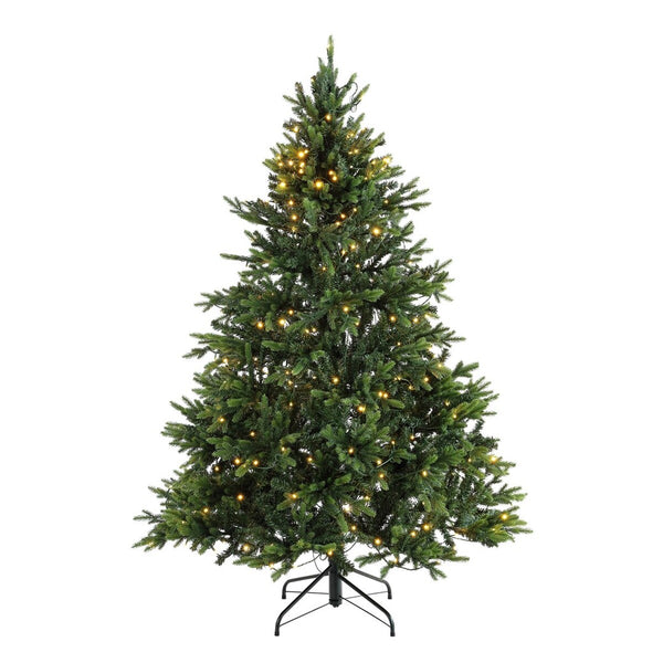 Safavieh 5.5 Ft, Green, Pre-Lit Artificial Christmas Tree Green Plastic / Iron FXP2018A