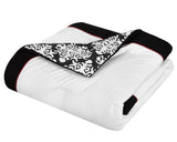 Trina Black Queen 4pc Duvet Set