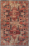 Nolan Distressed Polypropylene Power Loomed Rug - Vintage Kazak Design for Indoor/Outdoor Spaces