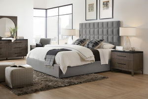 Hooker Furniture Miramar - Aventura Transitional Miramar Aventura San Marcos Stone Top Nightstand in Rubberwoods Solids with White Oak and Pine Knotty Oak Veneer 6202-90015-DKW