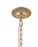 Bethel Brass Chandelier in Metal & Crystal