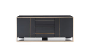 VIG Furniture Nova Domus Cartier Modern Black & Rosegold Buffet VGVCG-A002