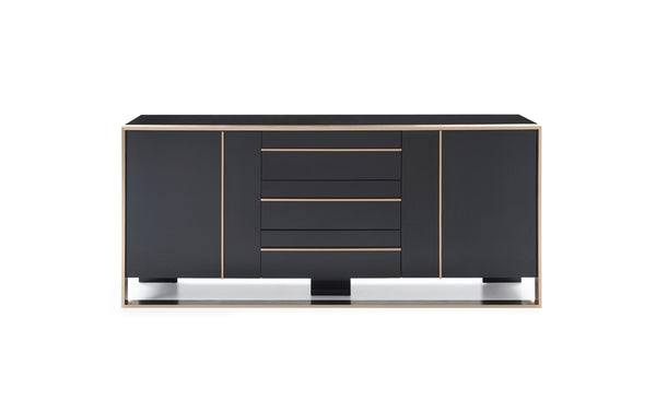VIG Furniture Nova Domus Cartier Modern Black & Rosegold Buffet VGVCG-A002
