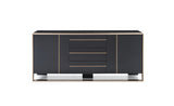 VIG Furniture Nova Domus Cartier Modern Black & Rosegold Dining Set VGVCA002-DINSET