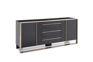VIG Furniture Nova Domus Cartier Modern Black & Rosegold Buffet VGVCG-A002