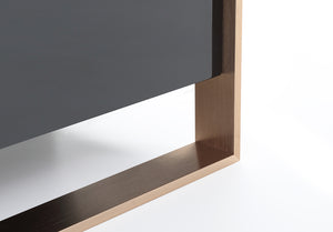 VIG Furniture Nova Domus Cartier Modern Black & Rosegold Buffet VGVCG-A002