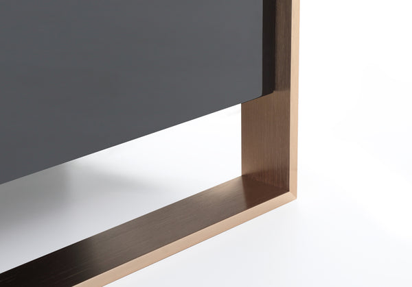 VIG Furniture Nova Domus Cartier Modern Black & Rosegold Buffet VGVCG-A002