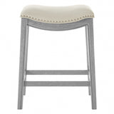 Grover Leatherette Counter Stool Matte Beige