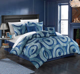 Frida Navy Queen 7pc Comforter Set