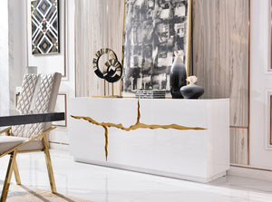 VIG Furniture Modrest Aspen Modern White & Gold Buffet VGVCG1808-WHT