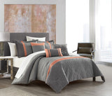 Macie Grey King 6pc Comforter Set