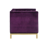 Dafna Purple Velvet Club Chair