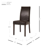 Hartford Bicast Leather Dining Chair - Set of 2