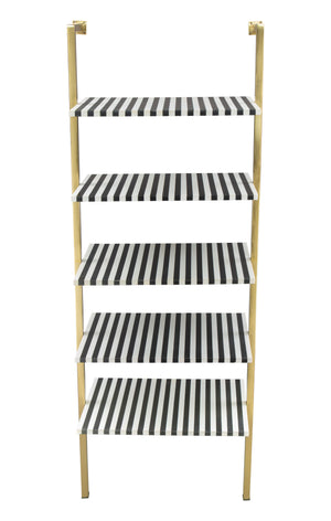 Zuo Modern Zebra MDF, Iron Modern Commercial Grade Shelf Multicolor, Gold MDF, Iron