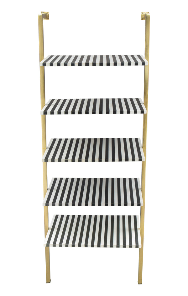 Zuo Modern Zebra MDF, Iron Modern Commercial Grade Shelf Multicolor, Gold MDF, Iron