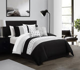 Lainy Black King 5pc Comforter Set