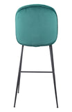 Zuo Modern Miles 100% Polyester, Plywood, Steel Modern Commercial Grade Barstool Green, Black 100% Polyester, Plywood, Steel