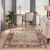 Nourison Parisa PSA07 French Country Machine Made Loom-woven Indoor Area Rug Gold Brick 5'3" x 7'5" 99446858795