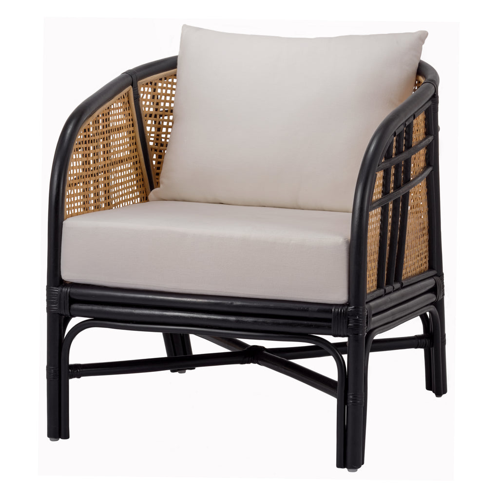 Ferrara Rattan Accent Chair Black/Natural