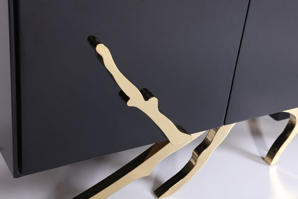 VIG Furniture Modrest Legend Modern Black & Gold Buffet VGVCG8111-BLK