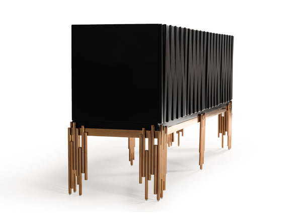 VIG Furniture Modrest Token Modern Black & Rosegold Buffet VGVCG816