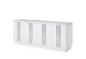 VIG Furniture Modrest Kingsley Modern Marble & Stainless Steel Buffet VGVCG8933-STL