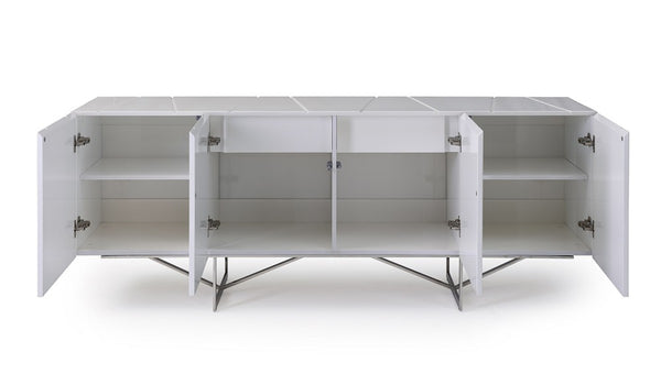 VIG Furniture Modrest Chrysler Modern White High Gloss Buffet VGVCG8978 VGVCG8978