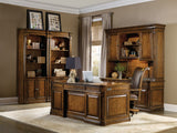 Hooker Furniture Tynecastle Traditional-Formal Executive Desk in Poplar Solids and Figured Alder Veneers with High Quality Bonded Leather 5323-10563