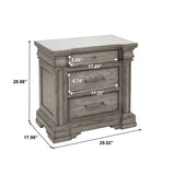 Pulaski Furniture Madison Ridge 3 Drawer Nightstand in Heritage Taupe P091140-PULASKI P091140-PULASKI