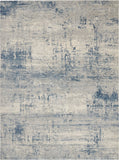 Nourison Rustic Textures RUS10 Artistic Machine Made Power-loomed Indoor Area Rug Ivory/Blue 7'10" x 10'6" 99446496508