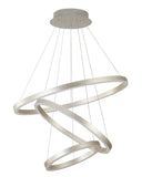 Bethel Brushed Nickel Chandelier in Aluminum & Acrylic