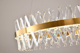 Bethel Gold LED Chandelier in Metal & Crystal