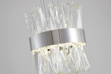 Bethel Chrome LED Pendant in Stainless Steel & Crystal