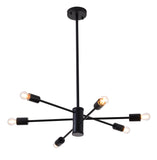 Bethel Matte Black Chandelier in Metal