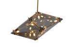 Bethel Gold Chandelier in Metal & Glass